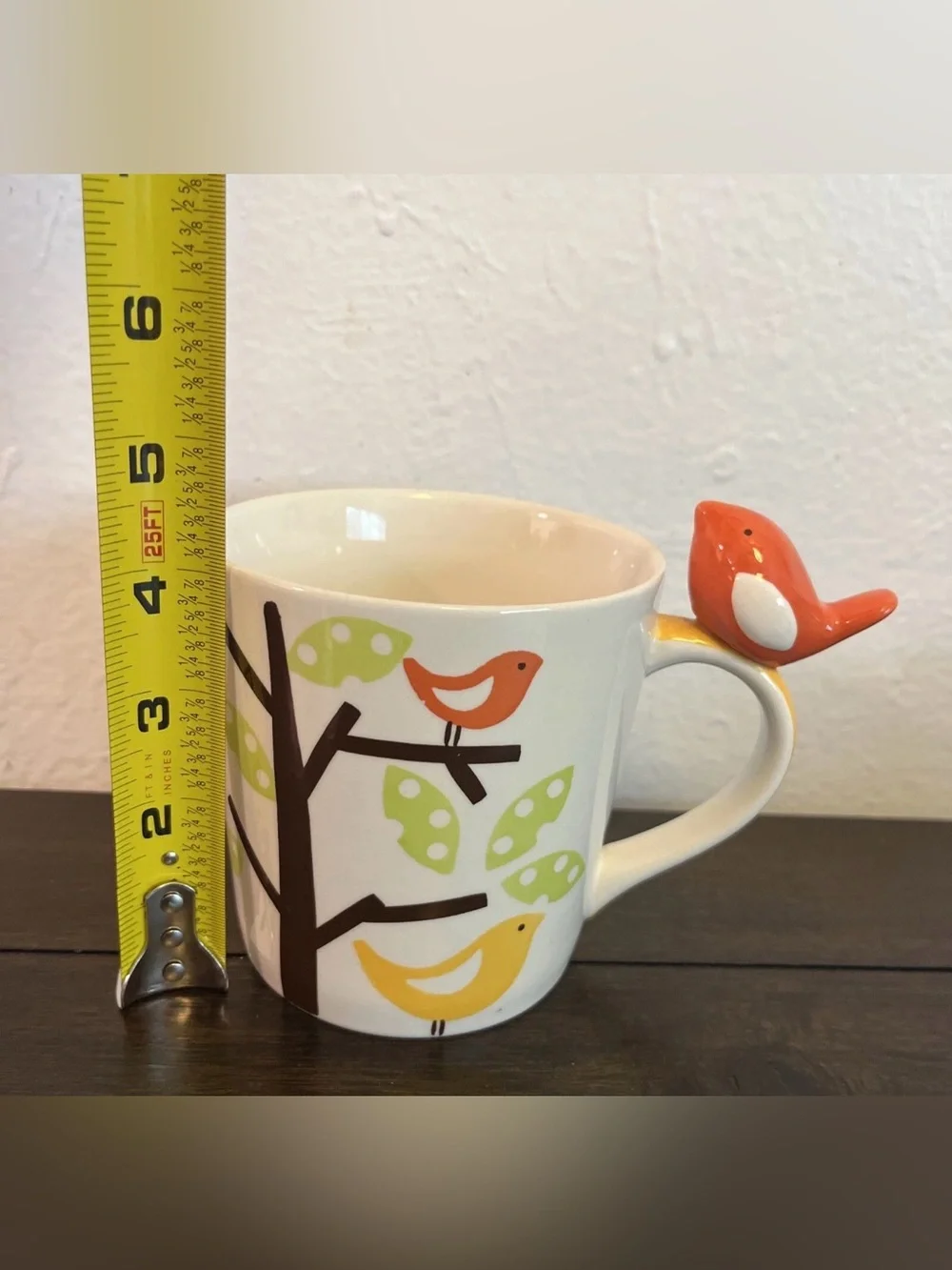 Pier 1 imports bird on handle coffee mug cup